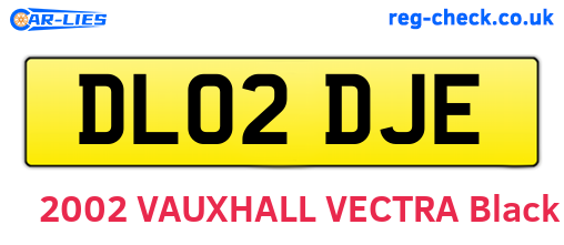 DL02DJE are the vehicle registration plates.