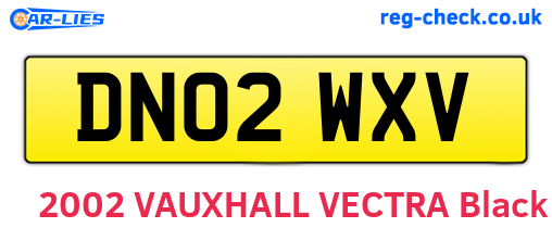 DN02WXV are the vehicle registration plates.