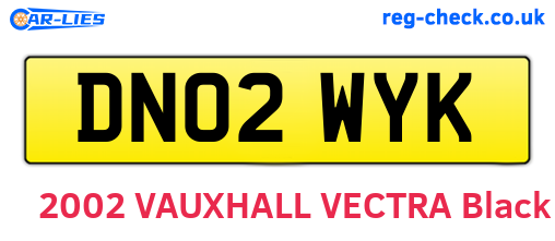DN02WYK are the vehicle registration plates.