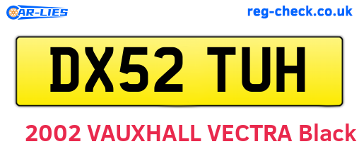 DX52TUH are the vehicle registration plates.