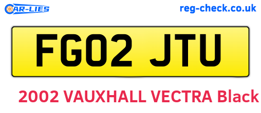 FG02JTU are the vehicle registration plates.