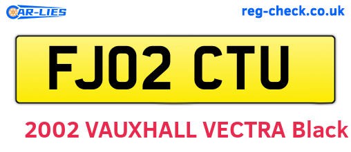 FJ02CTU are the vehicle registration plates.