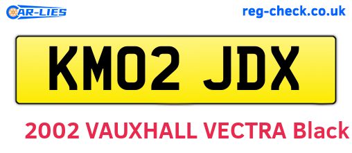 KM02JDX are the vehicle registration plates.