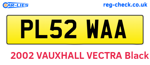 PL52WAA are the vehicle registration plates.