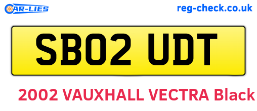 SB02UDT are the vehicle registration plates.