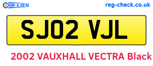 SJ02VJL are the vehicle registration plates.
