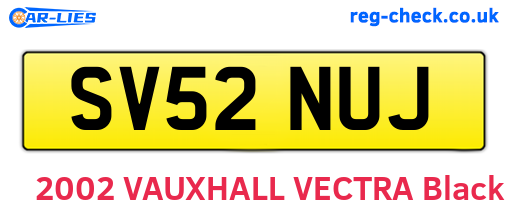 SV52NUJ are the vehicle registration plates.