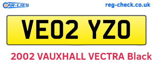 VE02YZO are the vehicle registration plates.