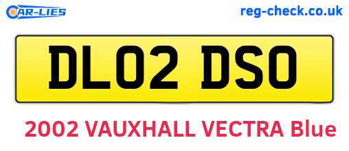 DL02DSO are the vehicle registration plates.