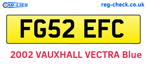 FG52EFC are the vehicle registration plates.