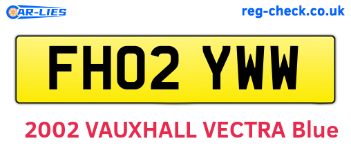 FH02YWW are the vehicle registration plates.