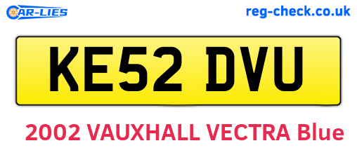 KE52DVU are the vehicle registration plates.