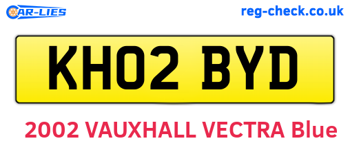 KH02BYD are the vehicle registration plates.