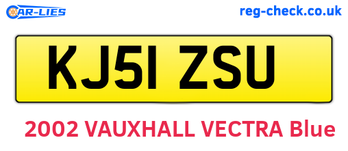 KJ51ZSU are the vehicle registration plates.