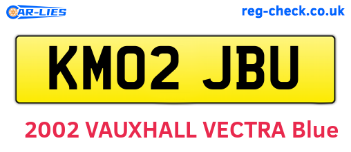 KM02JBU are the vehicle registration plates.