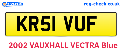 KR51VUF are the vehicle registration plates.