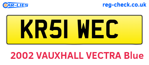 KR51WEC are the vehicle registration plates.