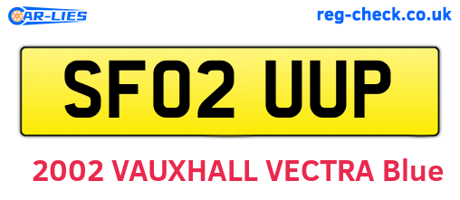 SF02UUP are the vehicle registration plates.