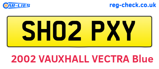 SH02PXY are the vehicle registration plates.