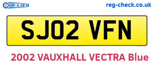 SJ02VFN are the vehicle registration plates.