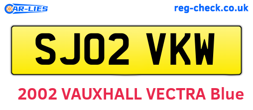 SJ02VKW are the vehicle registration plates.