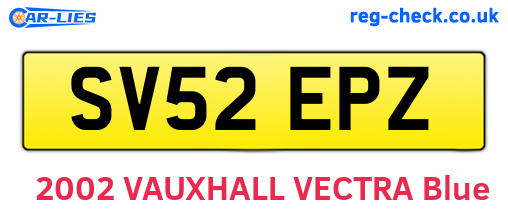 SV52EPZ are the vehicle registration plates.