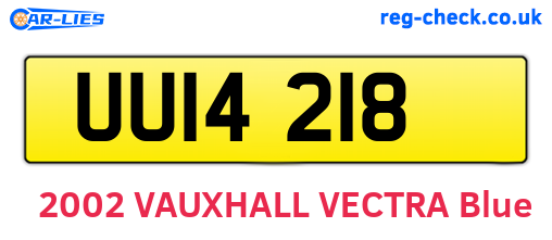 UUI4218 are the vehicle registration plates.