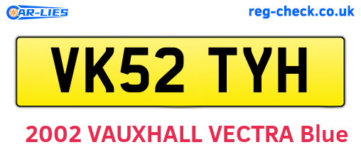 VK52TYH are the vehicle registration plates.