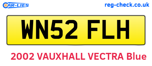 WN52FLH are the vehicle registration plates.