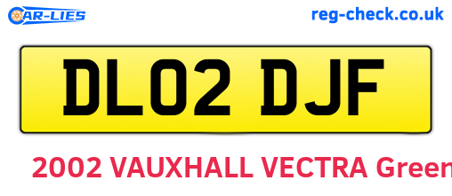 DL02DJF are the vehicle registration plates.