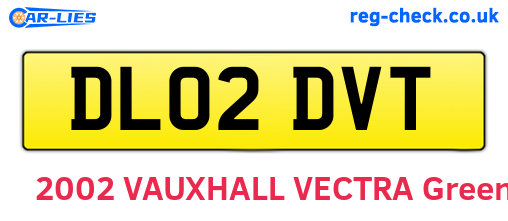 DL02DVT are the vehicle registration plates.
