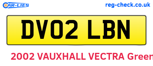 DV02LBN are the vehicle registration plates.