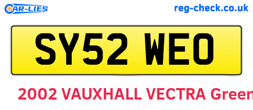 SY52WEO are the vehicle registration plates.