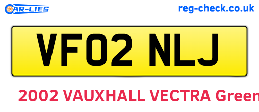 VF02NLJ are the vehicle registration plates.