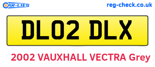 DL02DLX are the vehicle registration plates.