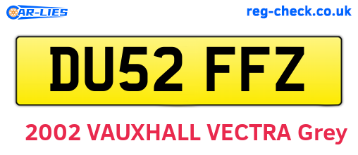 DU52FFZ are the vehicle registration plates.