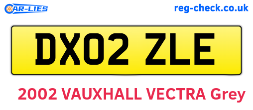 DX02ZLE are the vehicle registration plates.