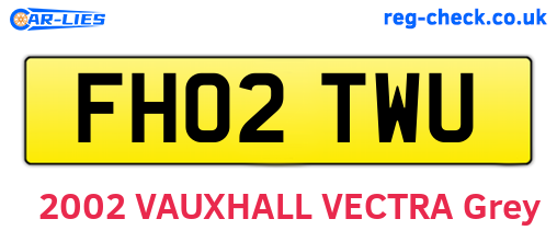 FH02TWU are the vehicle registration plates.