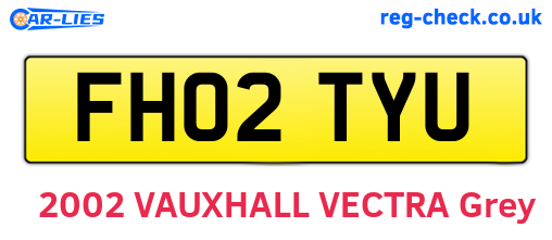 FH02TYU are the vehicle registration plates.