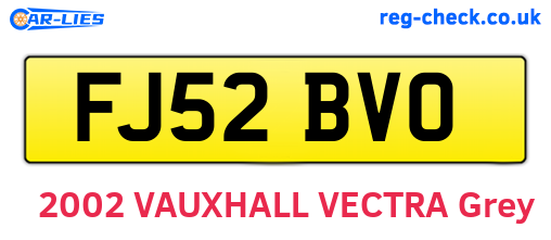 FJ52BVO are the vehicle registration plates.