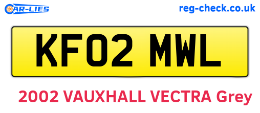KF02MWL are the vehicle registration plates.