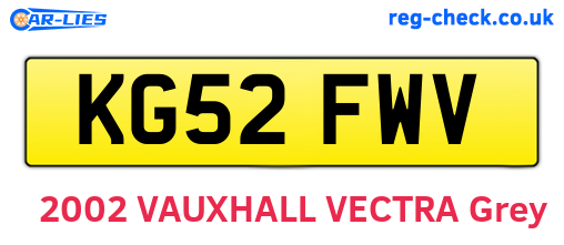 KG52FWV are the vehicle registration plates.