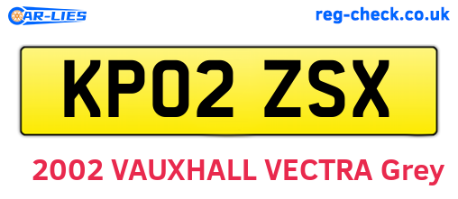 KP02ZSX are the vehicle registration plates.