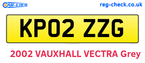 KP02ZZG are the vehicle registration plates.