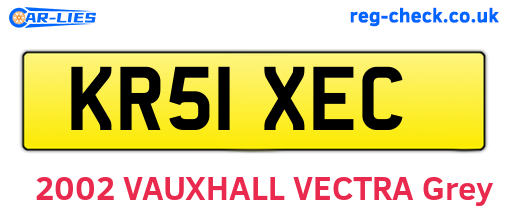 KR51XEC are the vehicle registration plates.