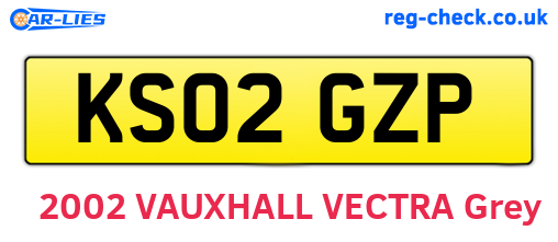 KS02GZP are the vehicle registration plates.