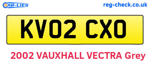 KV02CXO are the vehicle registration plates.