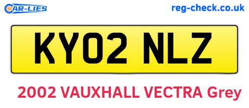 KY02NLZ are the vehicle registration plates.