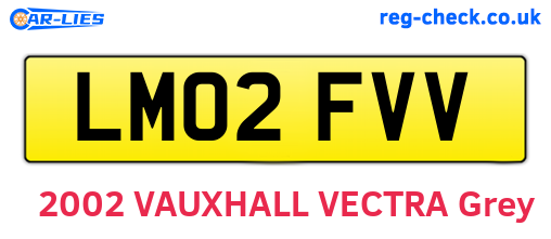 LM02FVV are the vehicle registration plates.