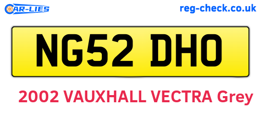 NG52DHO are the vehicle registration plates.